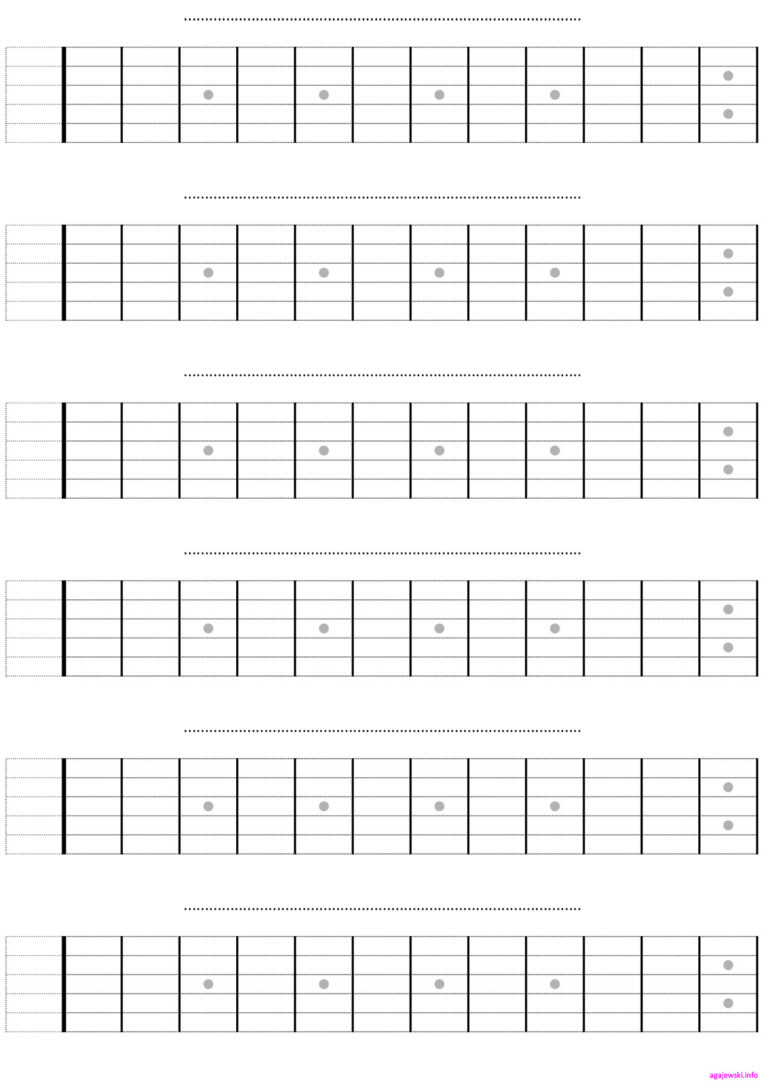 blank guitar neck diagrams