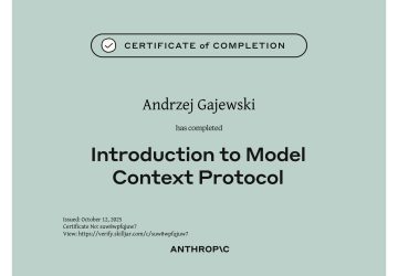 Anthropic Introduction to Model Context Protocol Certificate